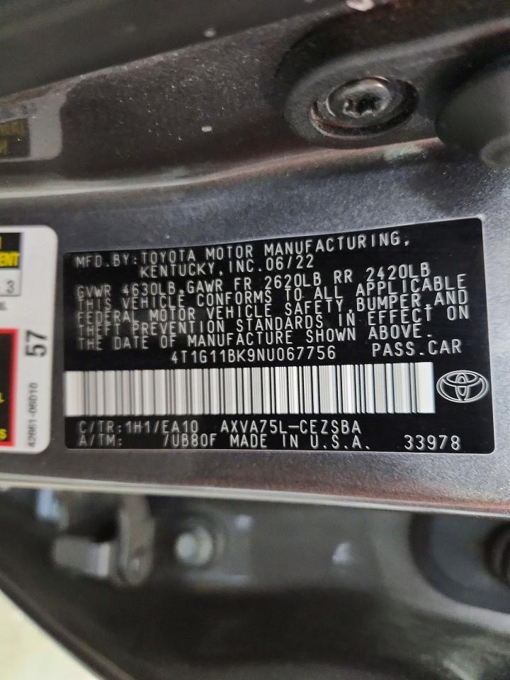 2022 TOYOTA CAMRY