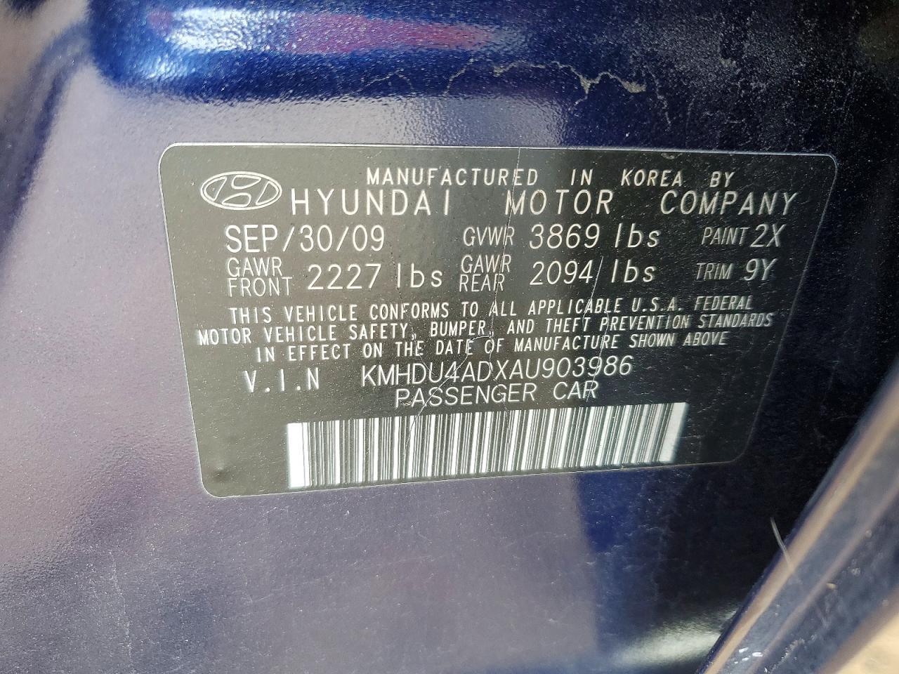 2010 HYUNDAI ELANTRA