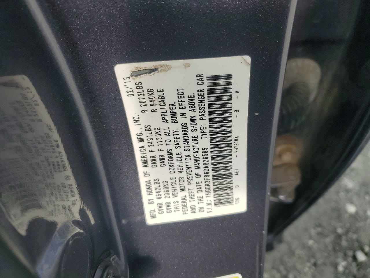 2013 HONDA ACCORD