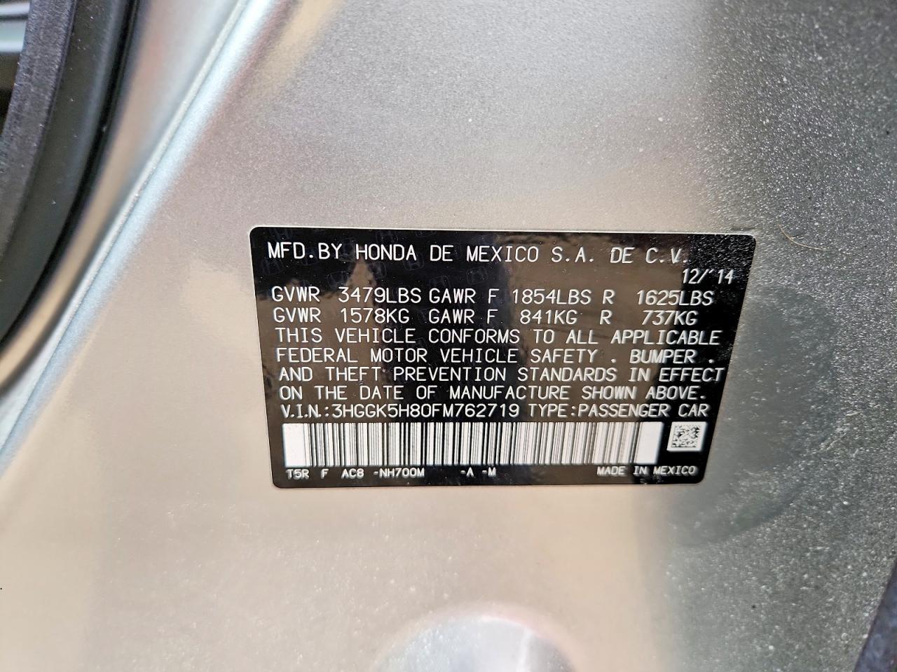 2015 HONDA FIT