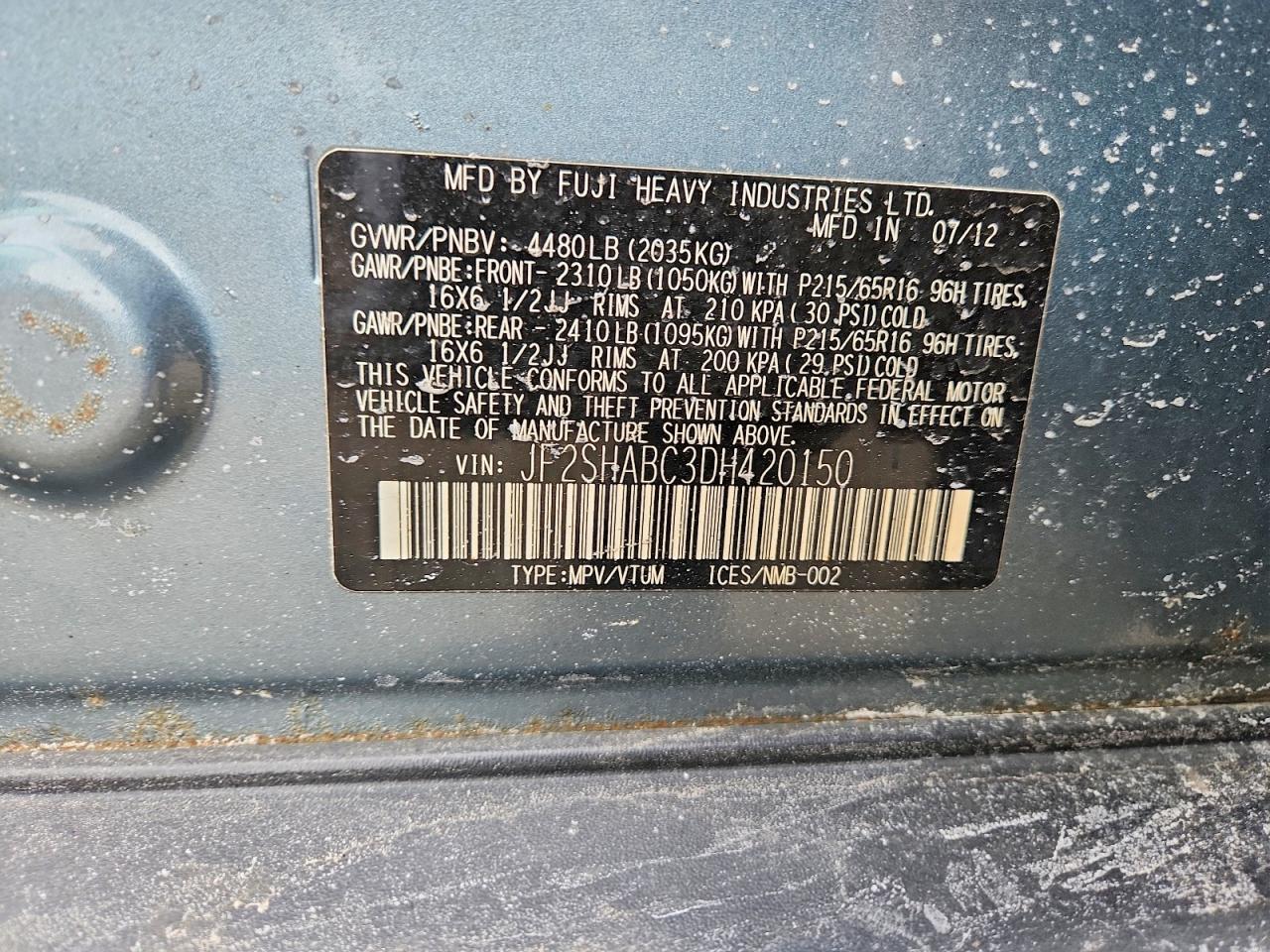2013 SUBARU FORESTER