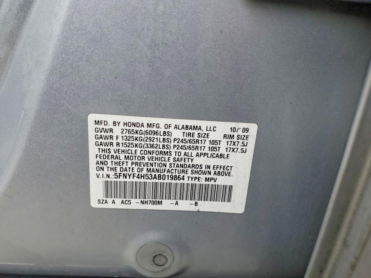 2010 HONDA PILOT