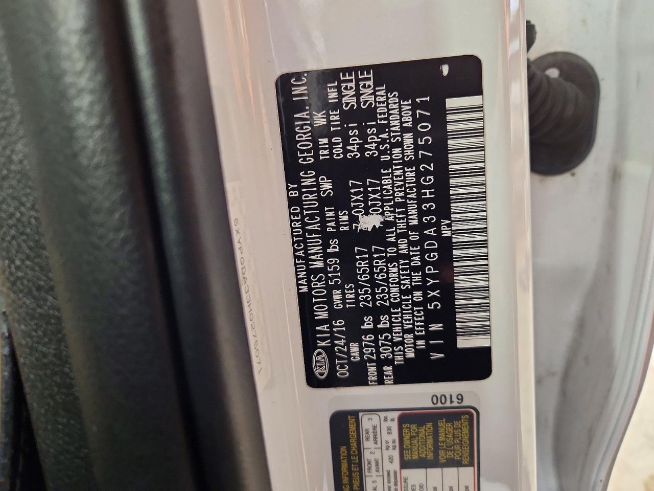 2017 KIA SORENTO