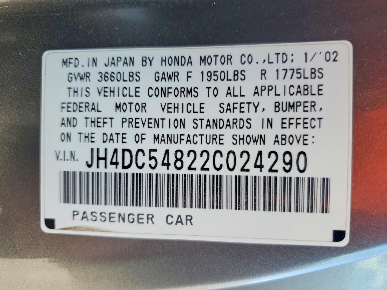 2002 ACURA RSX
