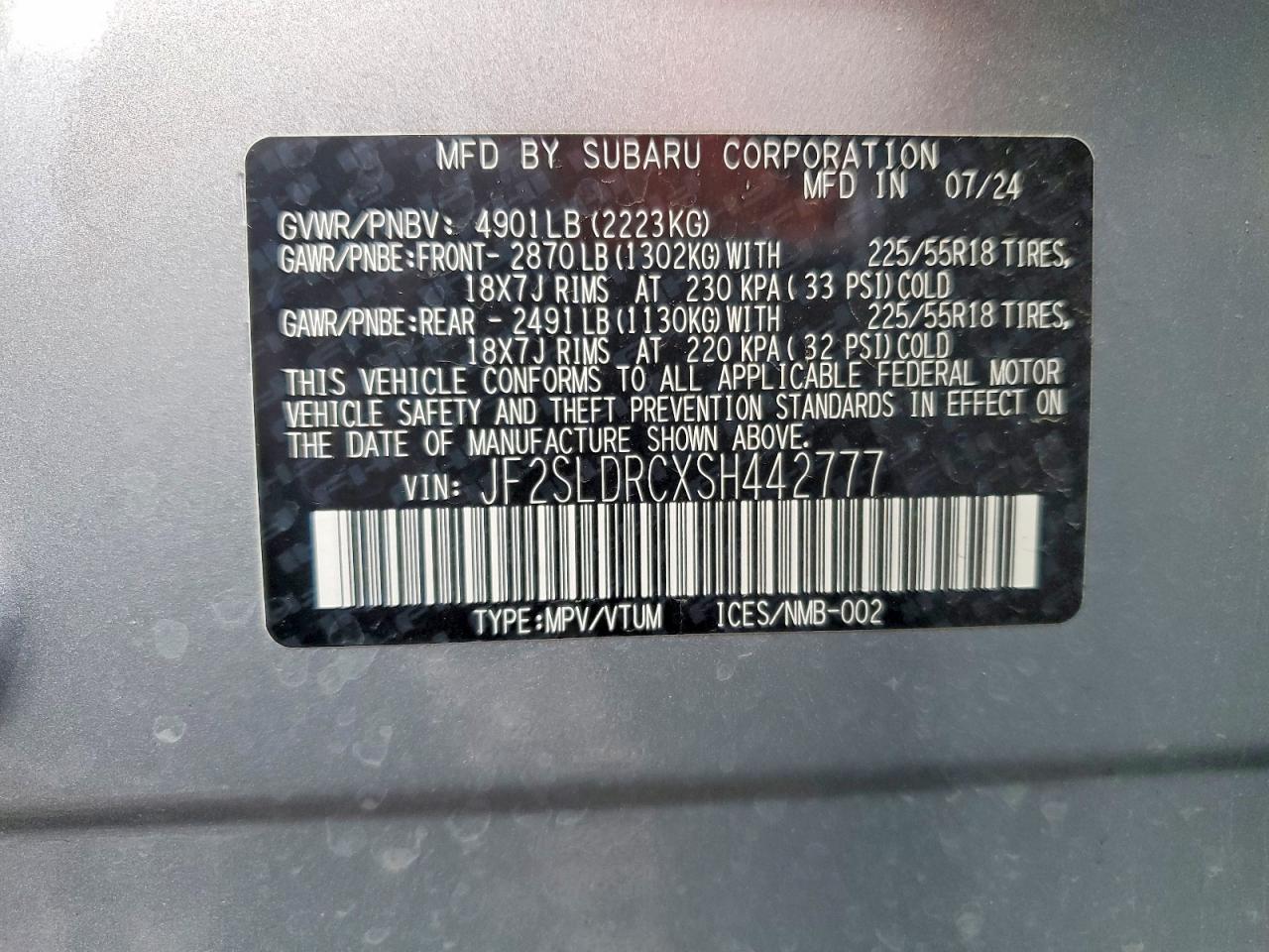 2025 SUBARU FORESTER