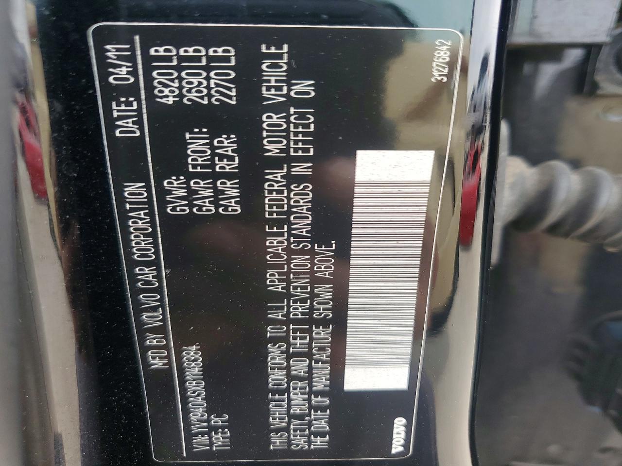 2011 VOLVO S80