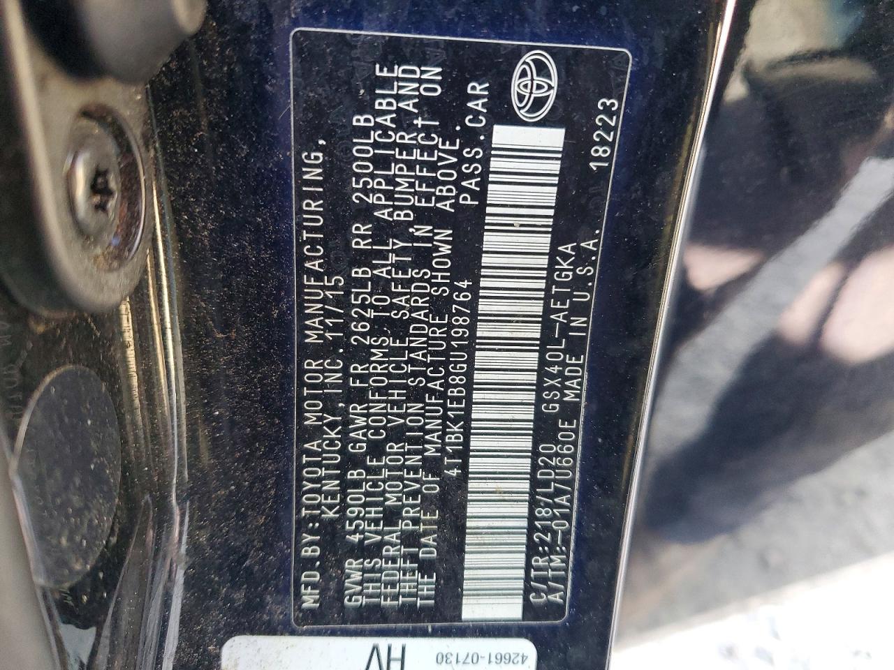 2016 TOYOTA Avalon