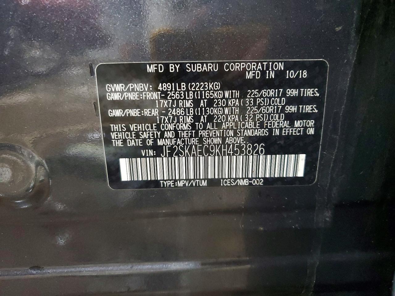 2019 SUBARU FORESTER