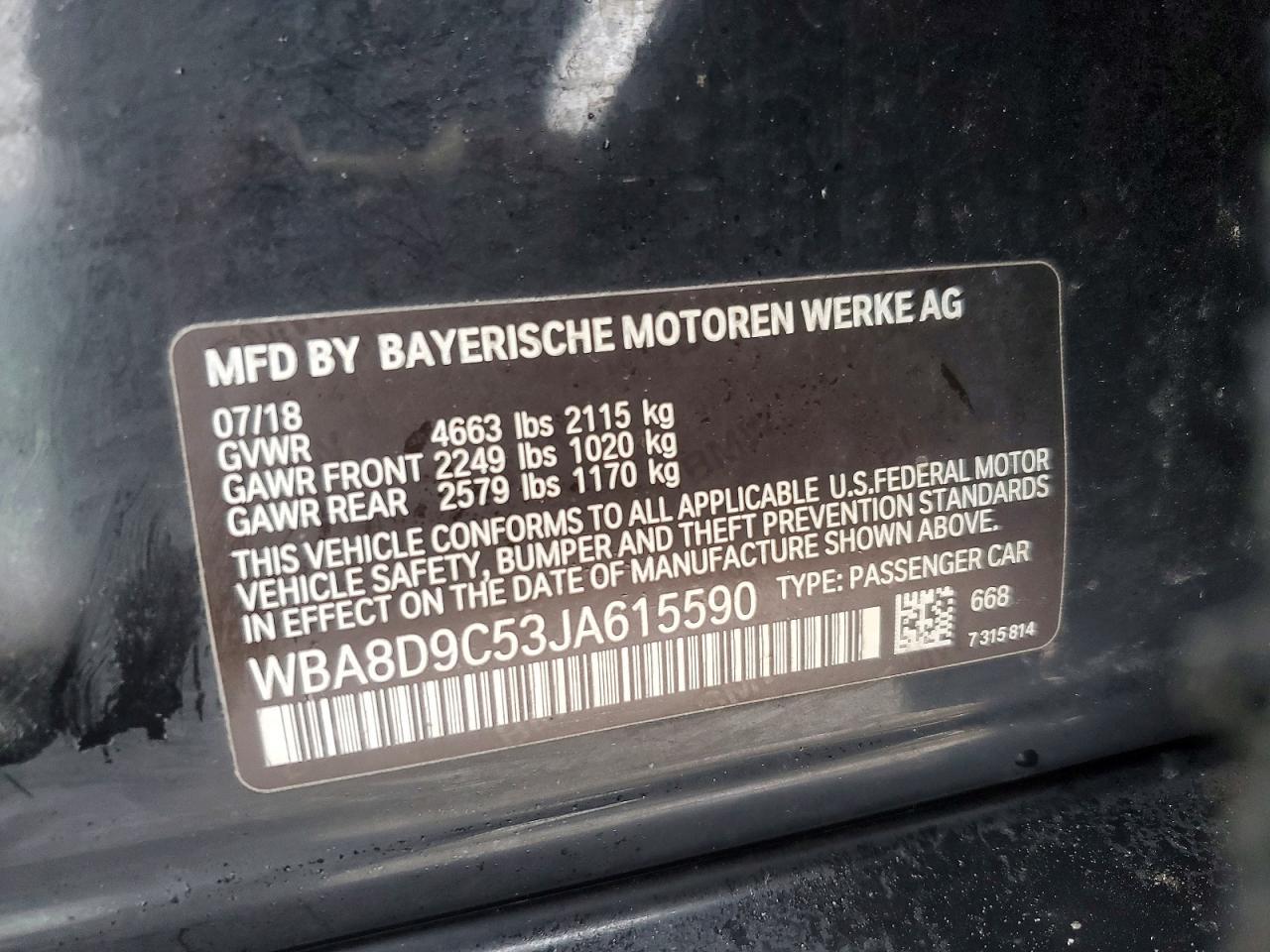 2018 BMW 3 SERIES