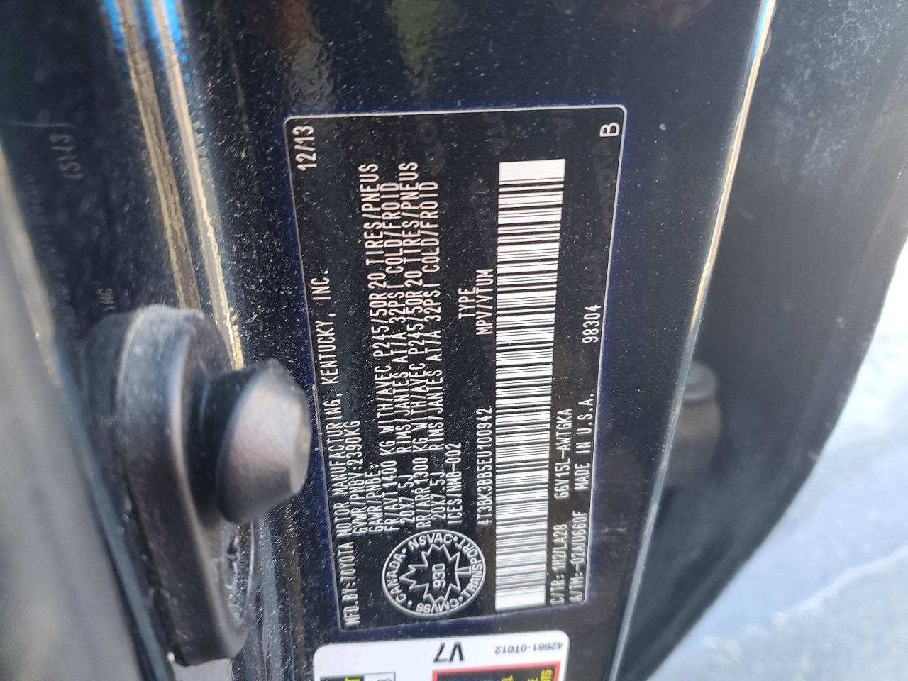 2014 TOYOTA VENZA