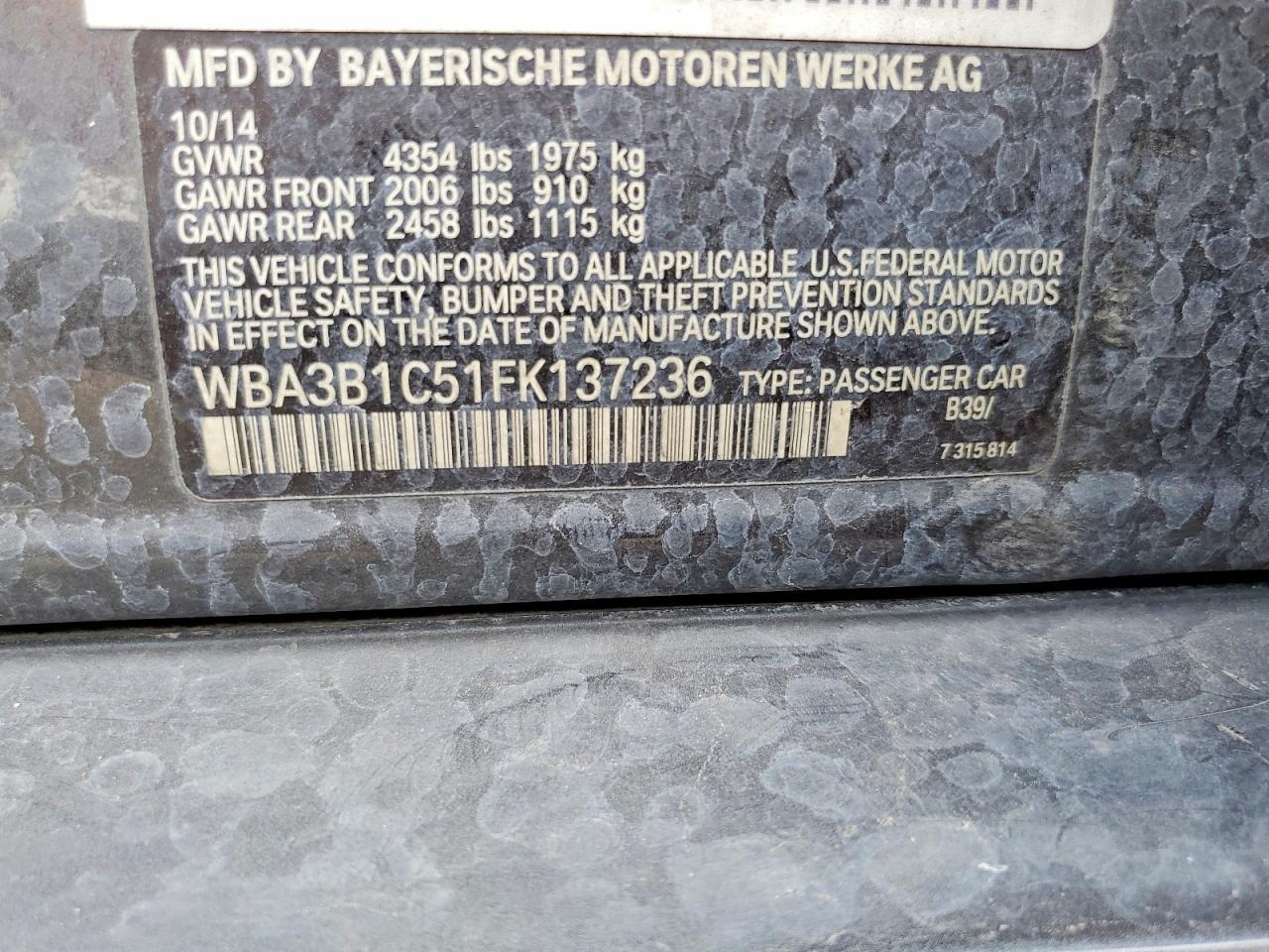 2015 BMW 3 SERIES