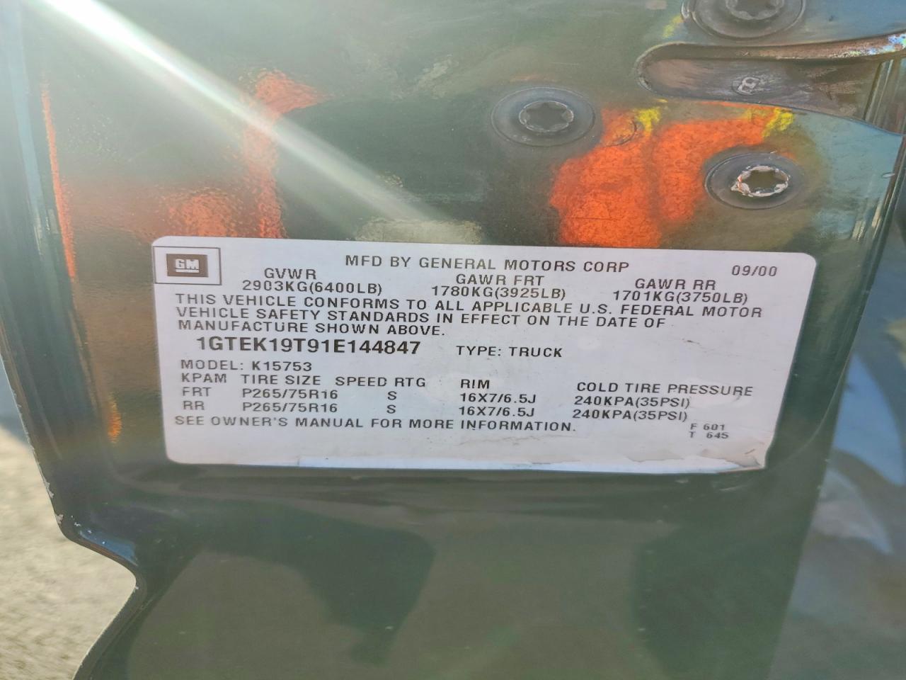 2001 GMC Sierra