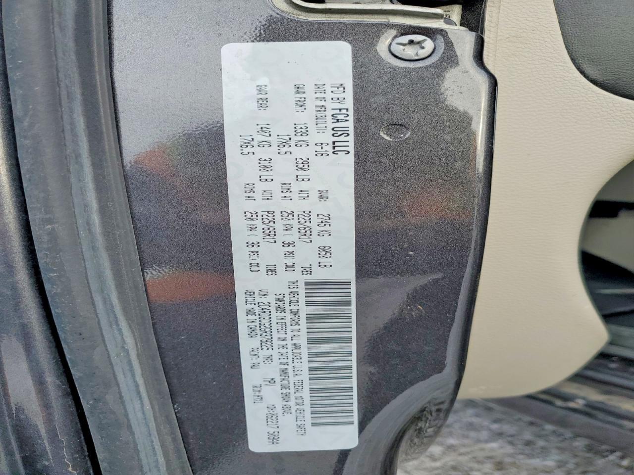 2016 DODGE GRAND CARAVAN
