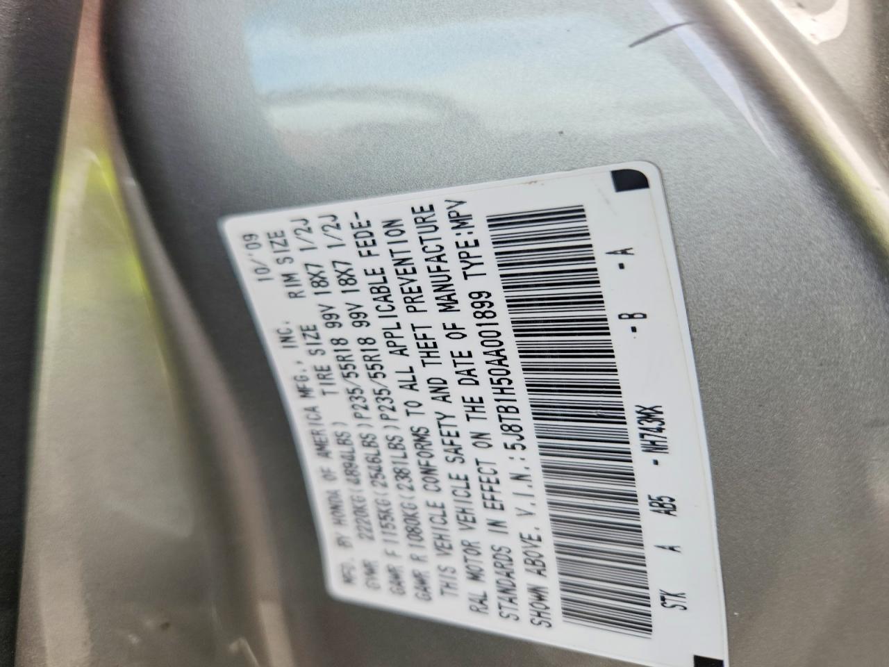 2010 ACURA RDX