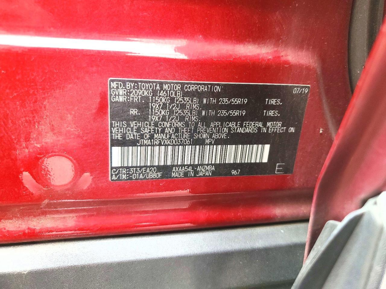 2019 TOYOTA RAV4