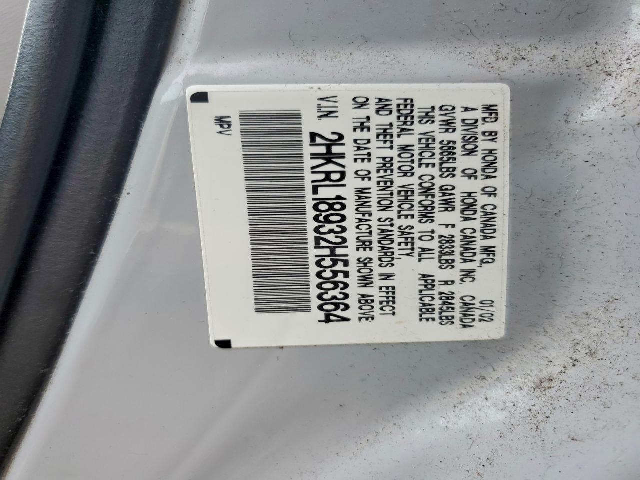 2002 HONDA ODYSSEY