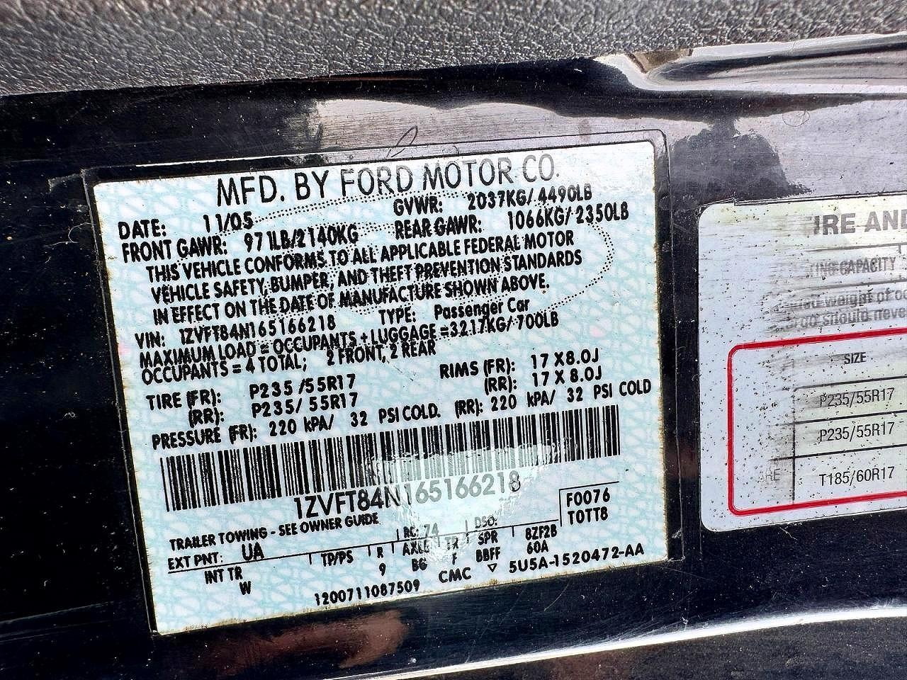 2006 FORD MUSTANG