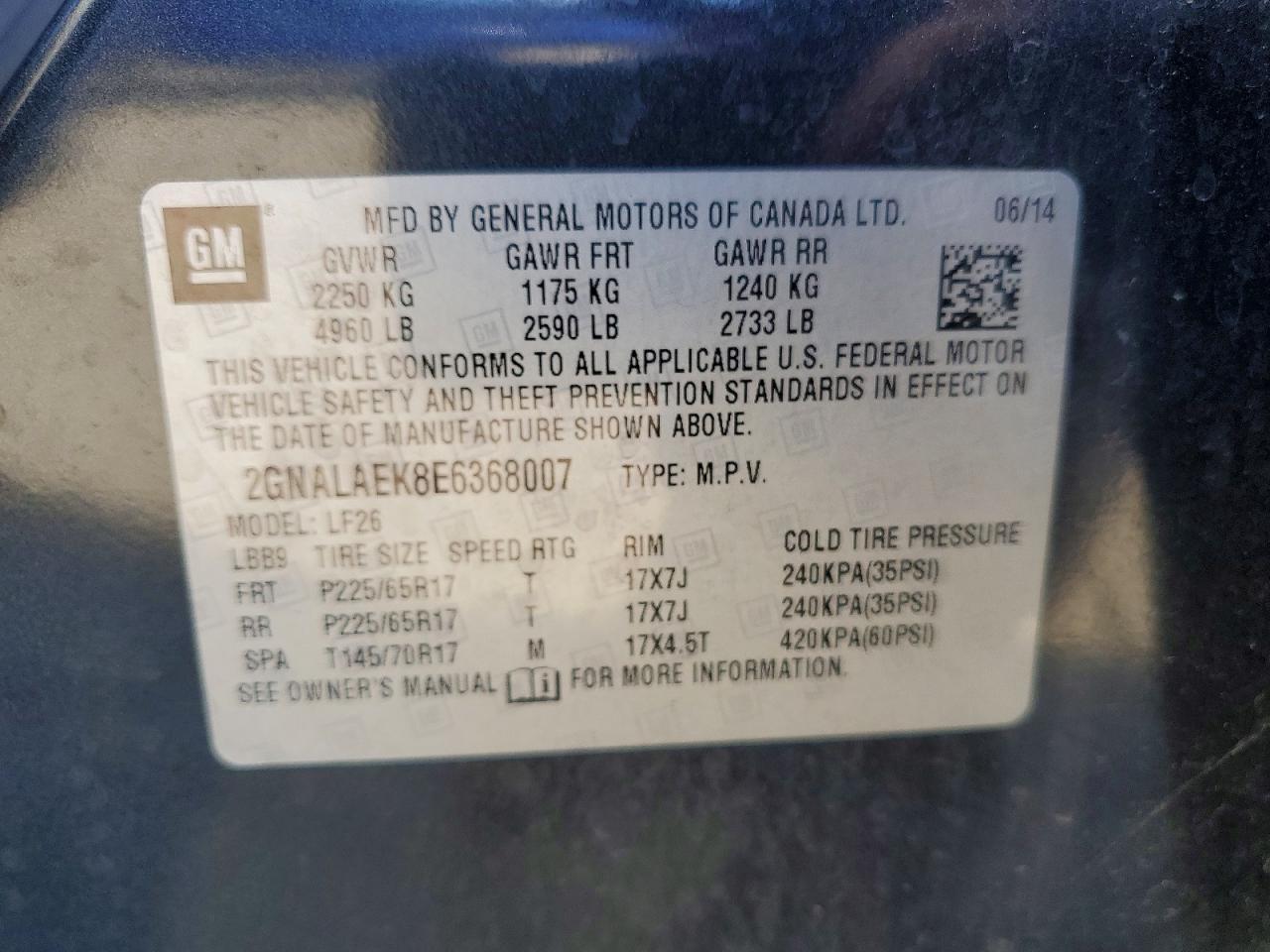 2014 CHEVROLET EQUINOX