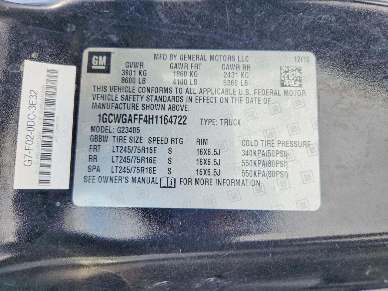 2017 CHEVROLET EXPRESS 2500