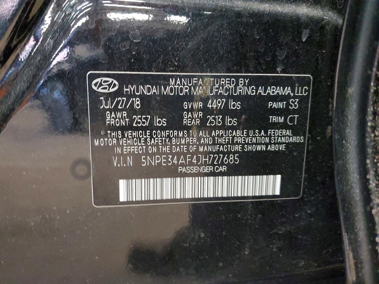 2018 HYUNDAI SONATA