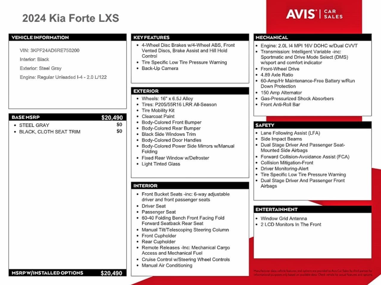 2024 KIA FORTE