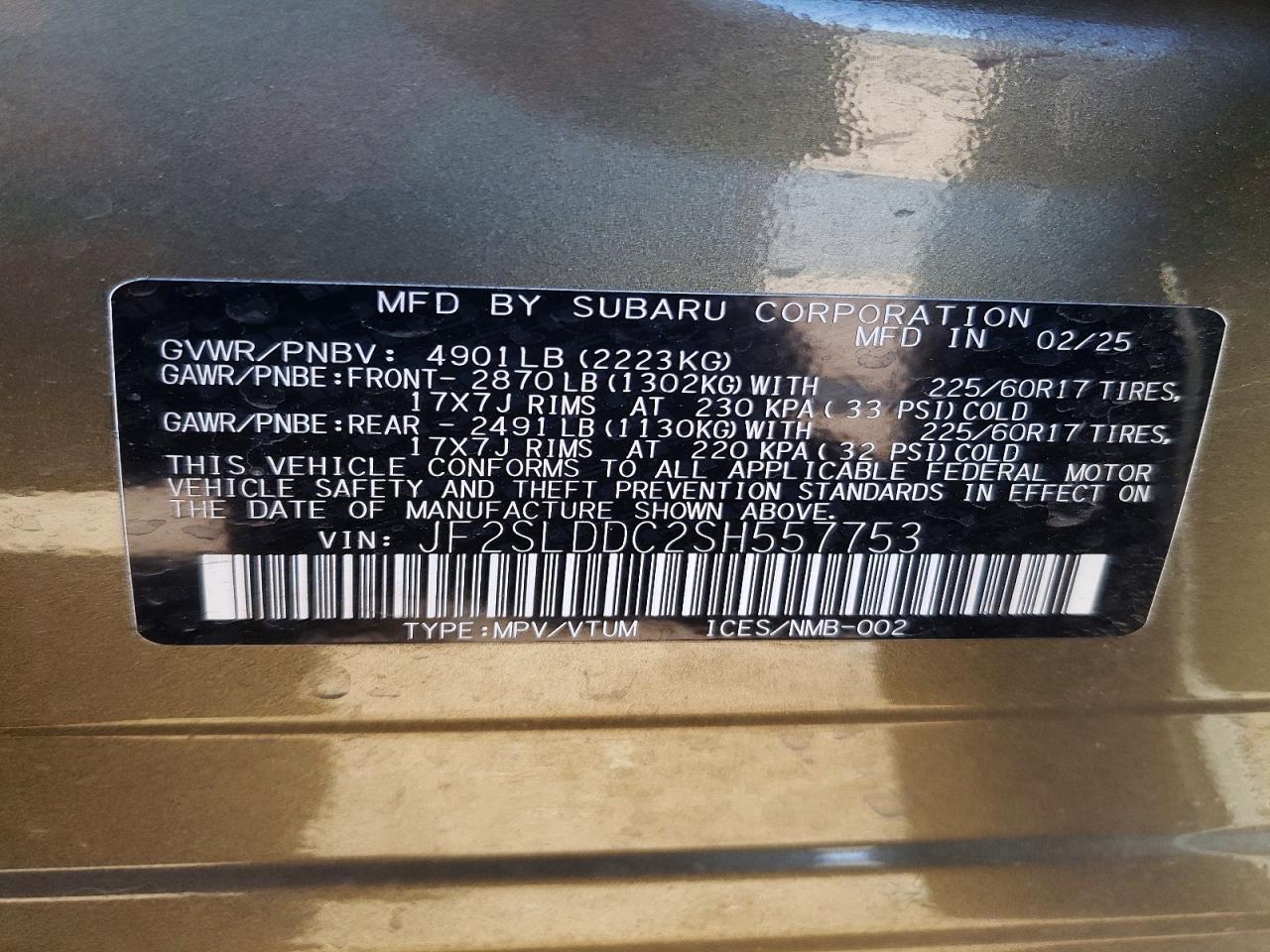 2025 SUBARU FORESTER