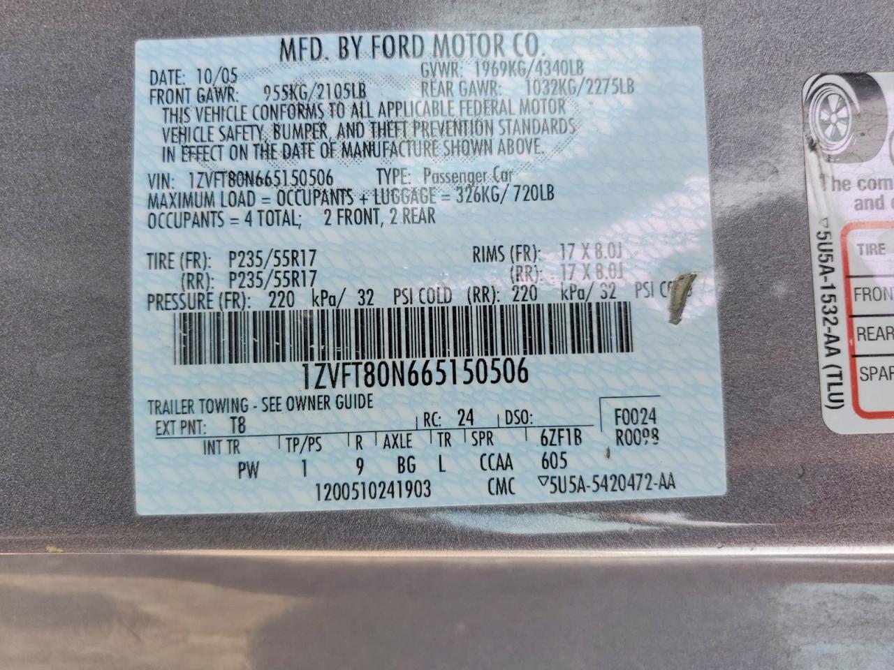 2006 FORD MUSTANG