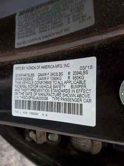 2018 HONDA ACCORD