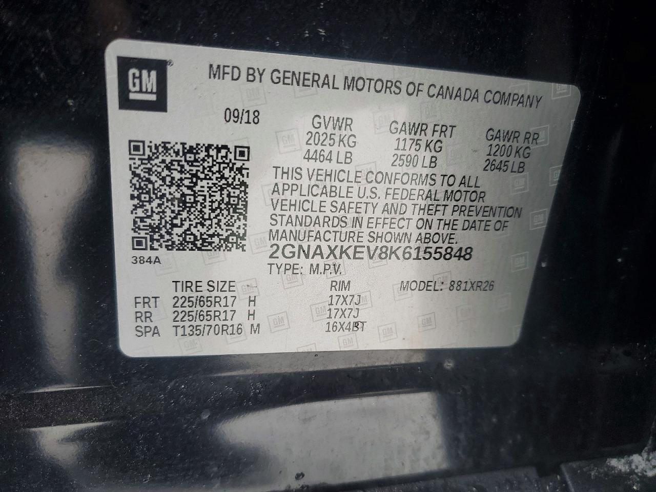 2019 CHEVROLET EQUINOX