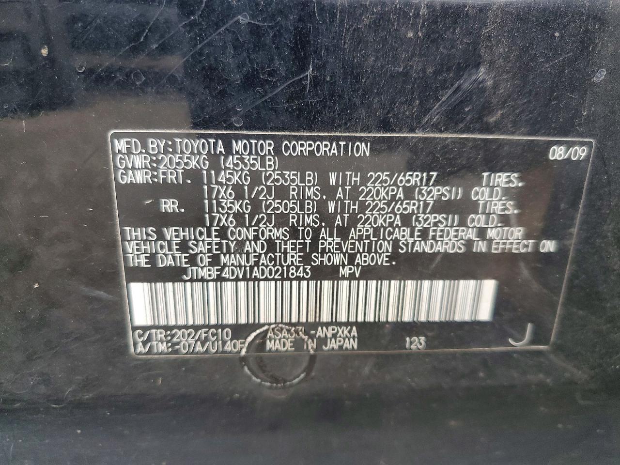 2010 TOYOTA RAV4