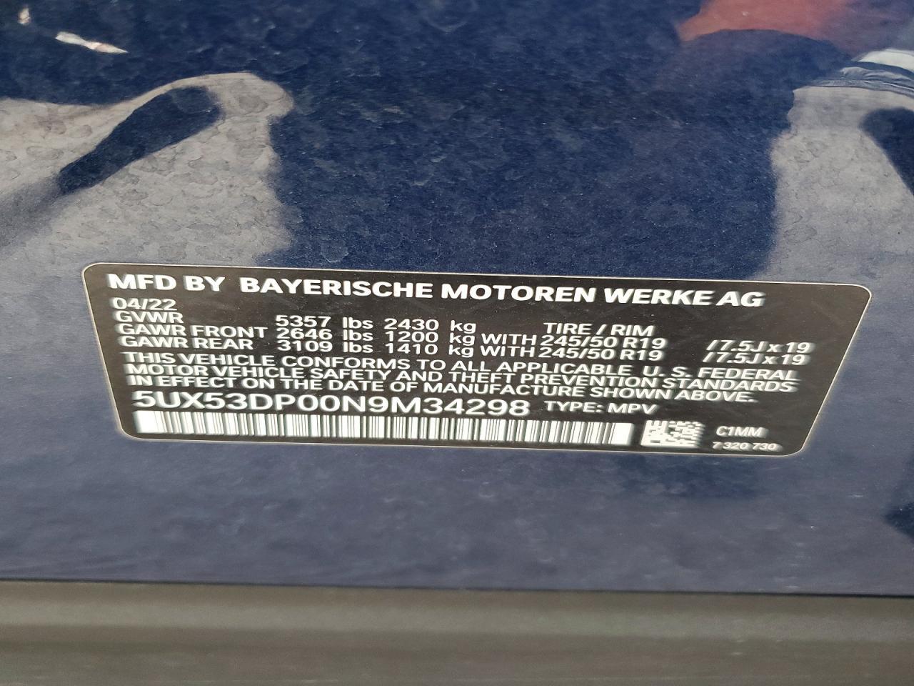 2022 BMW X3
