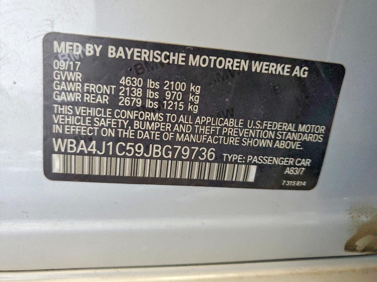 2018 BMW 4 Series