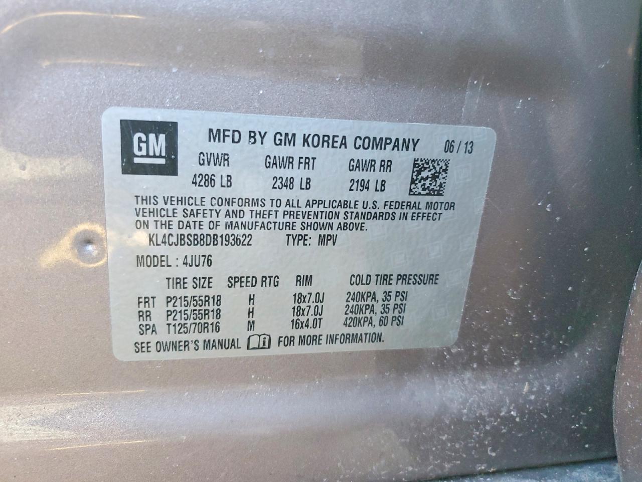 2013 BUICK ENCORE