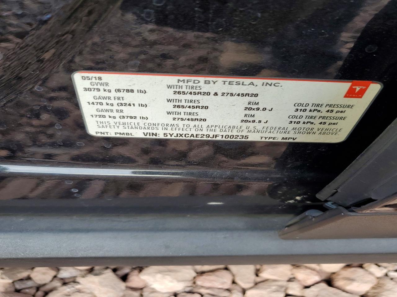 2018 TESLA MODEL X