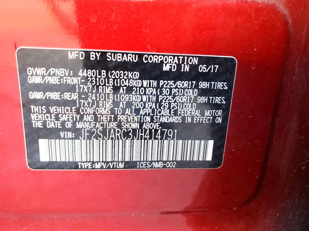 2018 SUBARU FORESTER