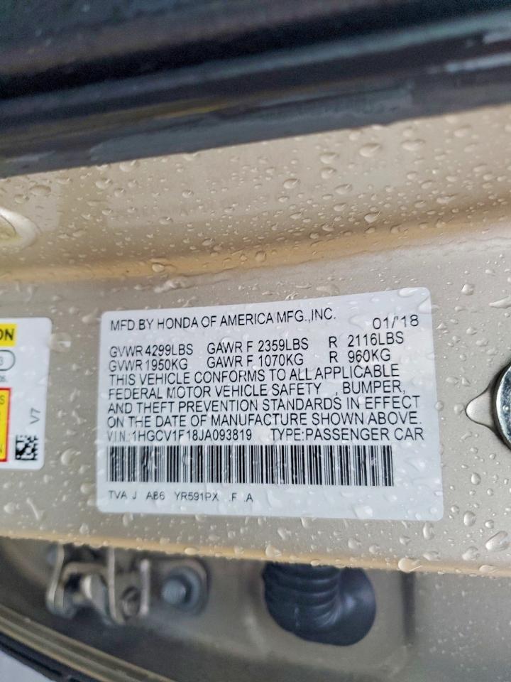 2018 HONDA ACCORD