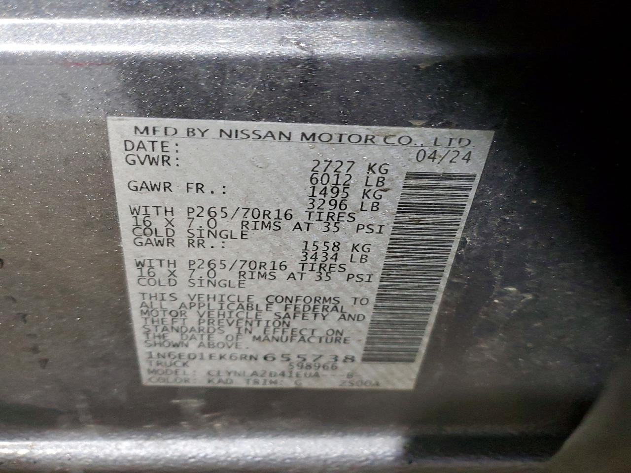 2024 NISSAN Frontier