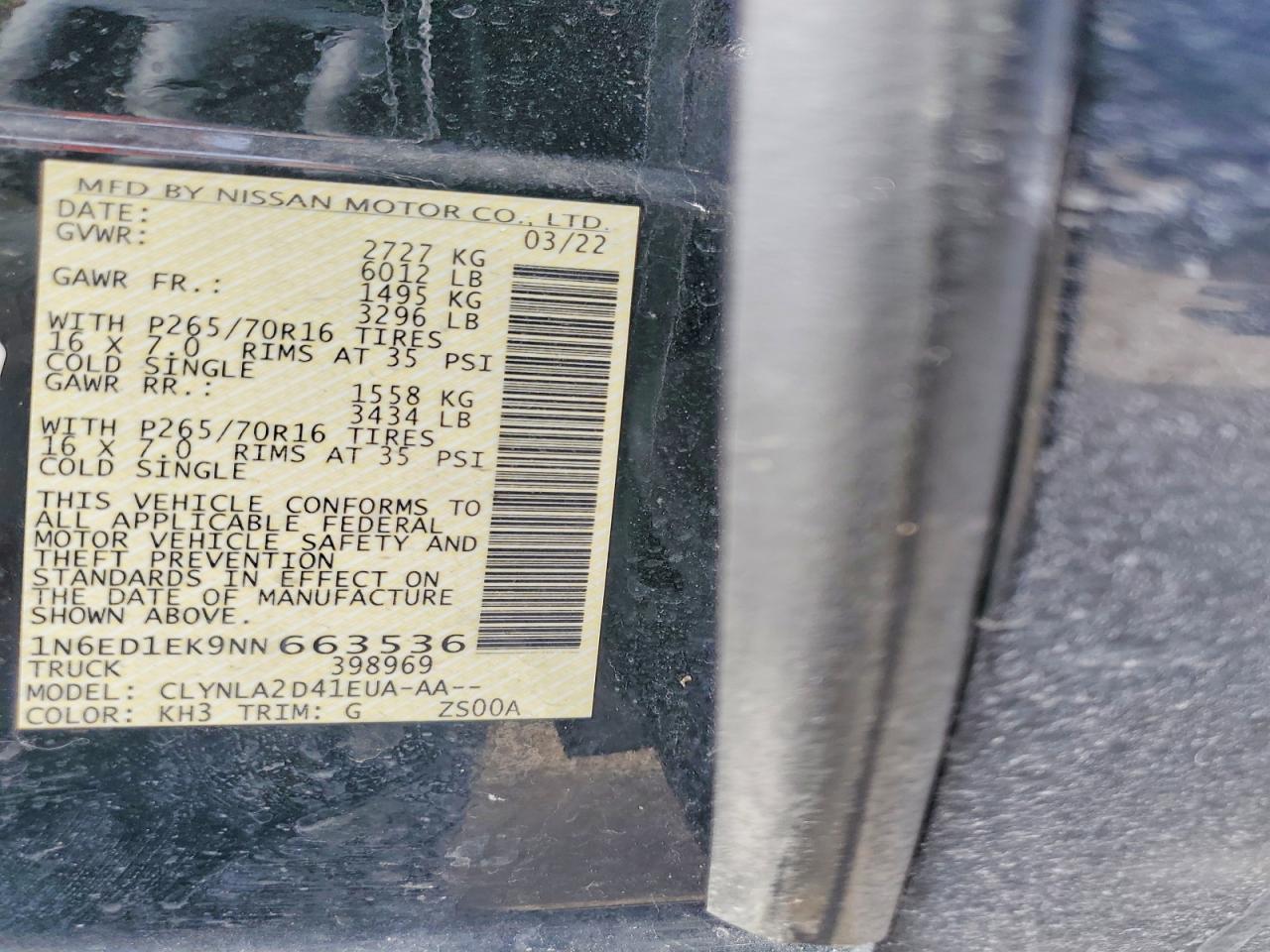 2022 NISSAN Frontier