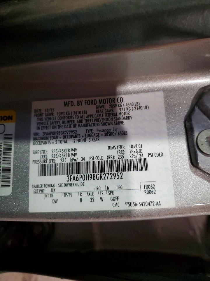 2016 FORD FUSION