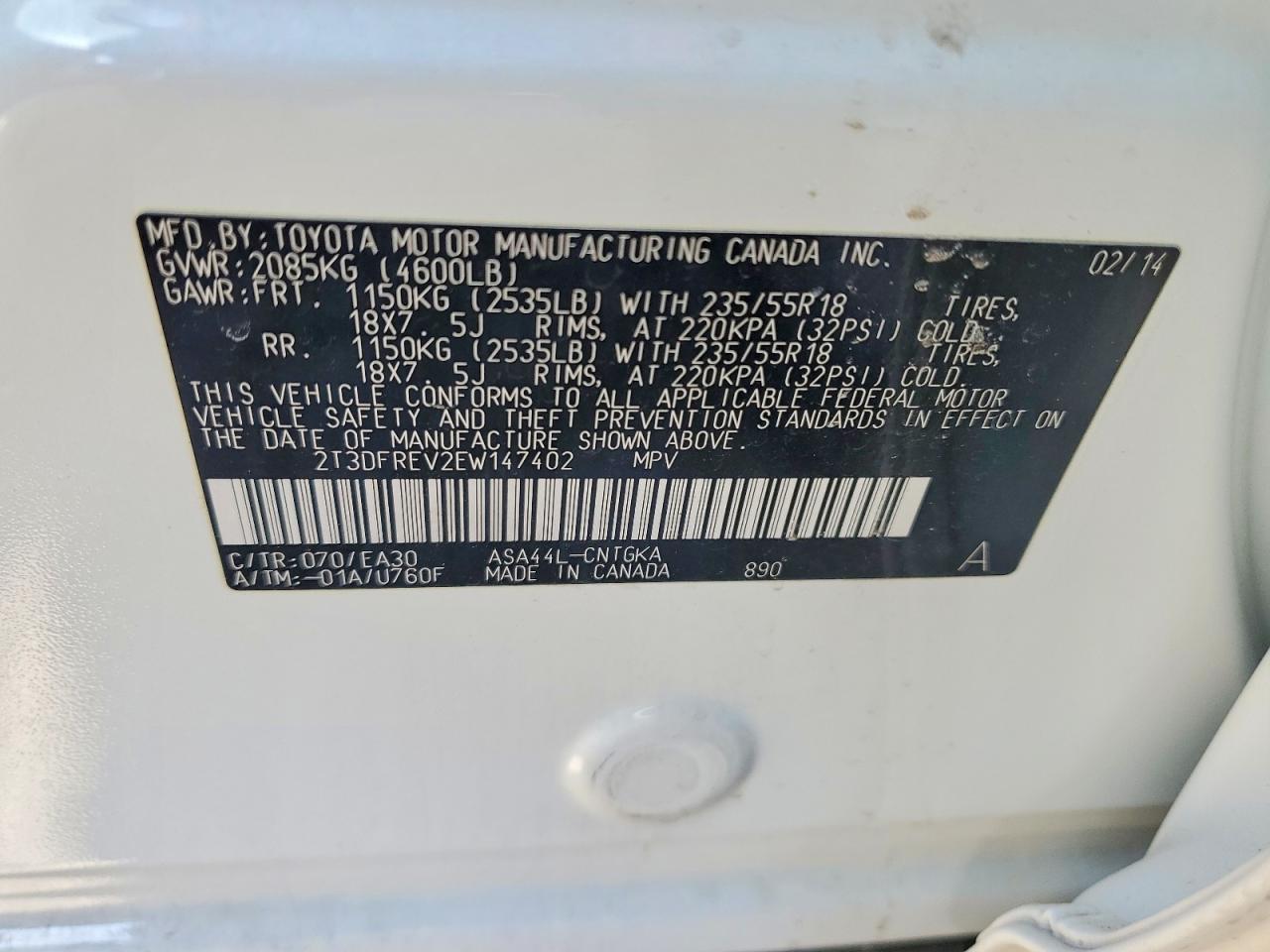 2014 TOYOTA RAV4