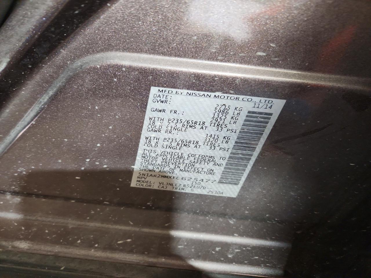 2015 NISSAN PATHFINDER
