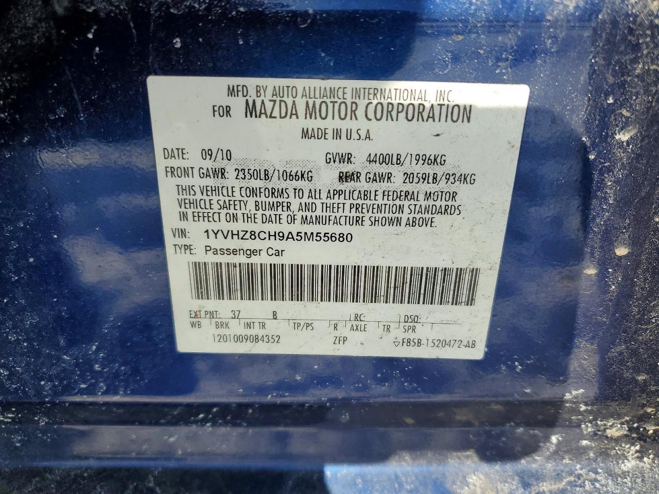 2010 MAZDA 6