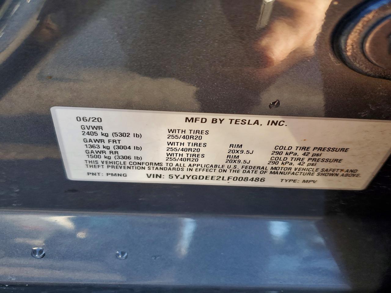 2020 TESLA MODEL Y