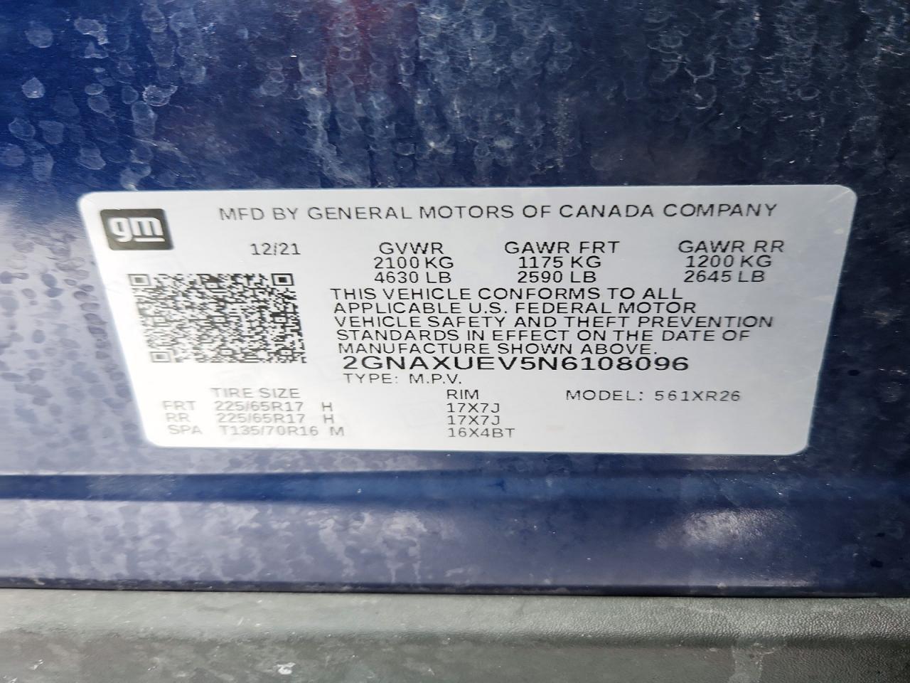 2022 CHEVROLET EQUINOX