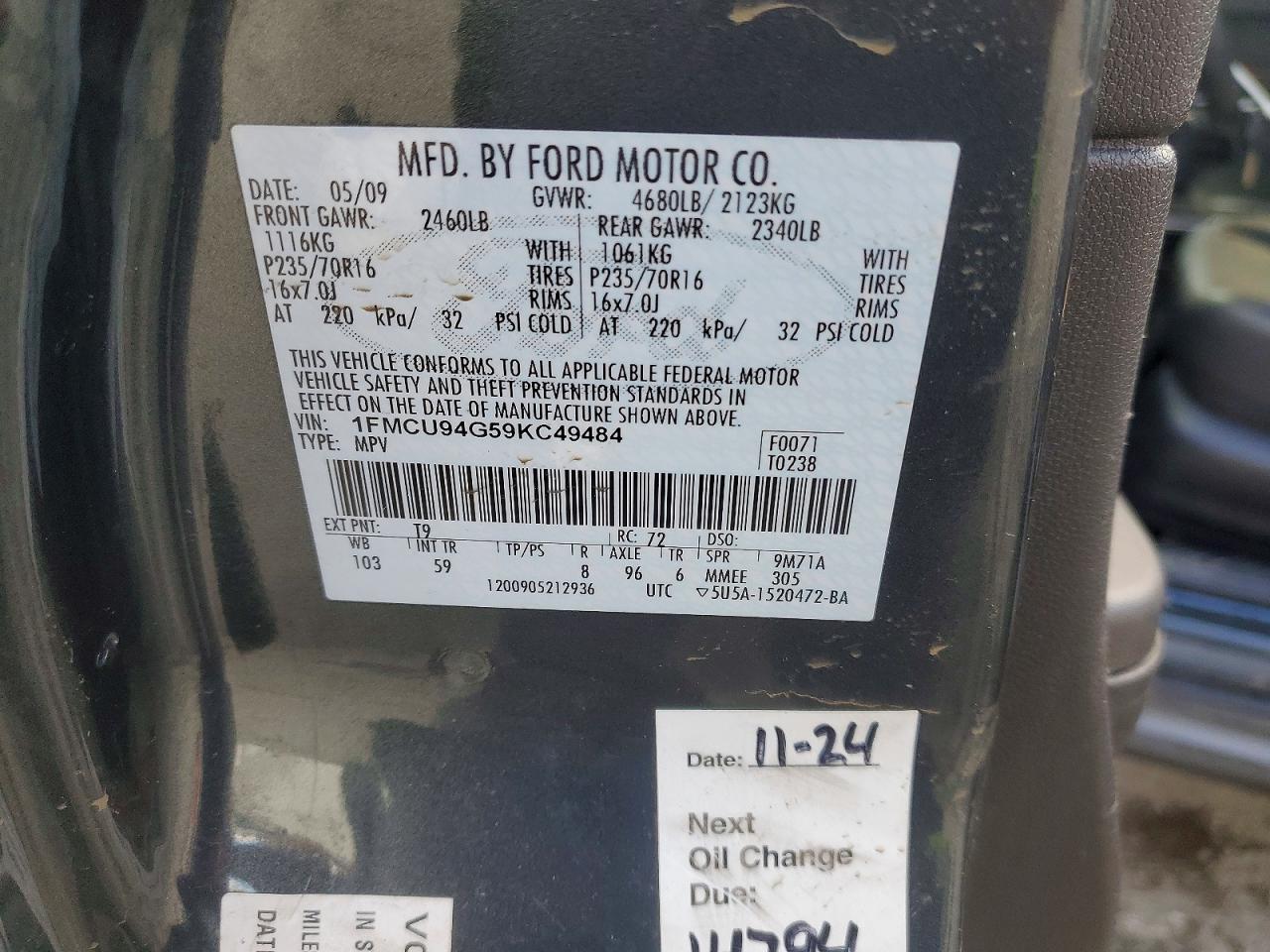 2009 FORD ESCAPE