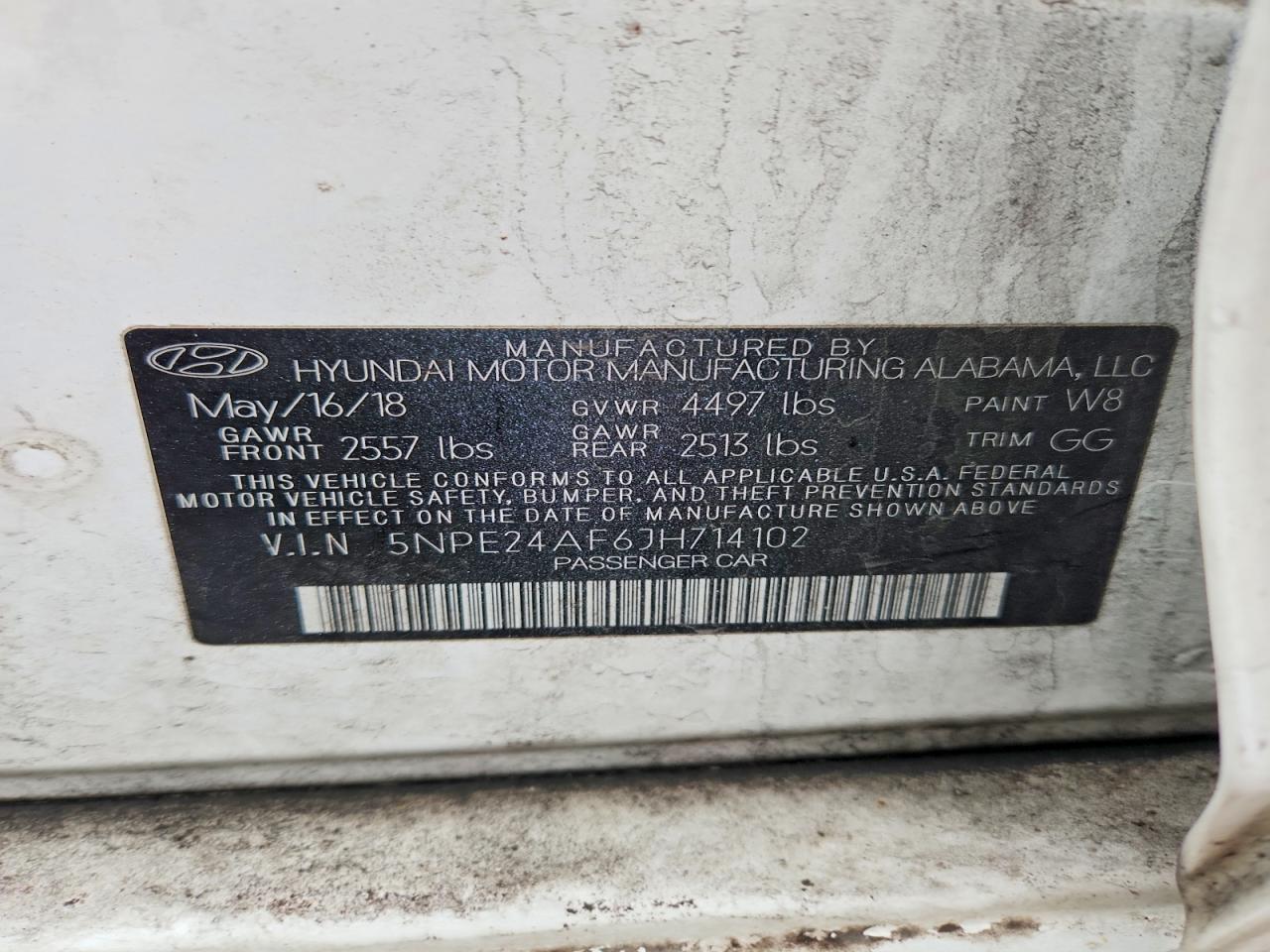 2018 HYUNDAI SONATA