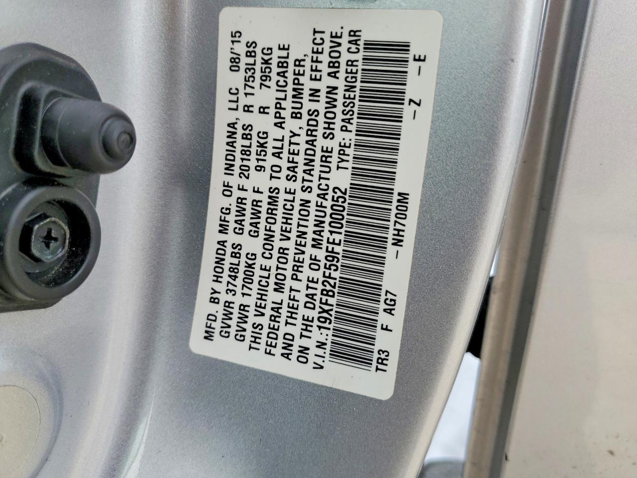 2015 HONDA CIVIC