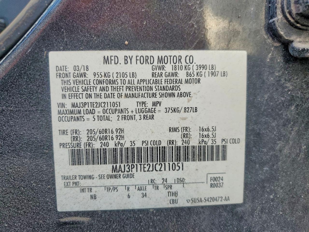 2018 FORD EcoSport
