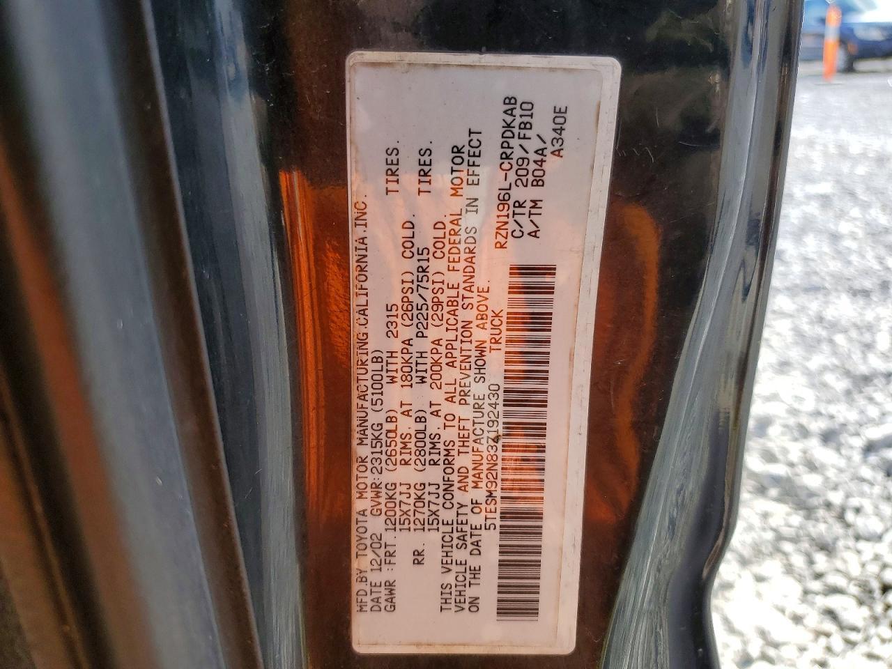 2003 TOYOTA TACOMA