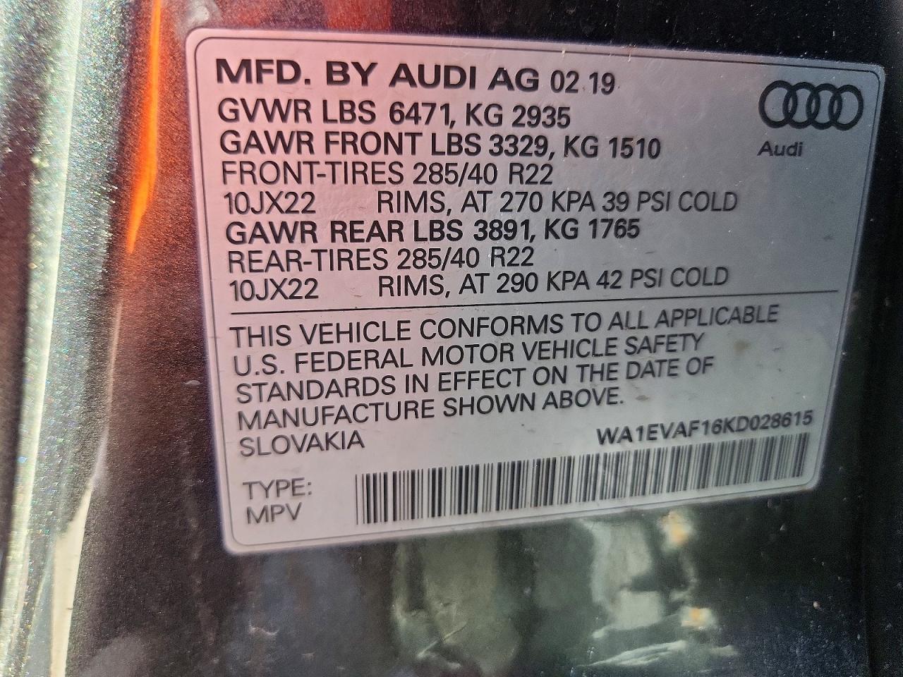 2019 AUDI Q8